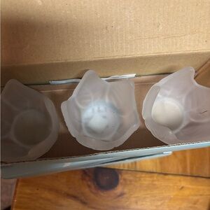 6 Sets of 3 of Frosted Glass Candle Holders